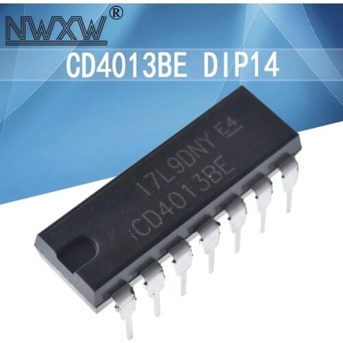 10pcs/lot CD4013 CD4013BE in-line DIP-14 preset and reset trigger/logic chip 4013