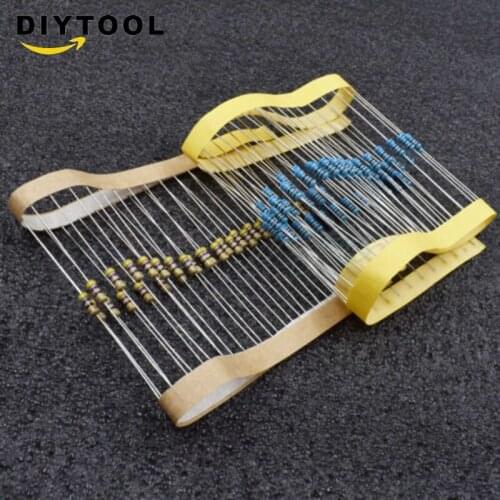 100PCS 10K Ohm 1/4W 0.25W 1% accuracy Metal Film Resistors RoHS R-MF