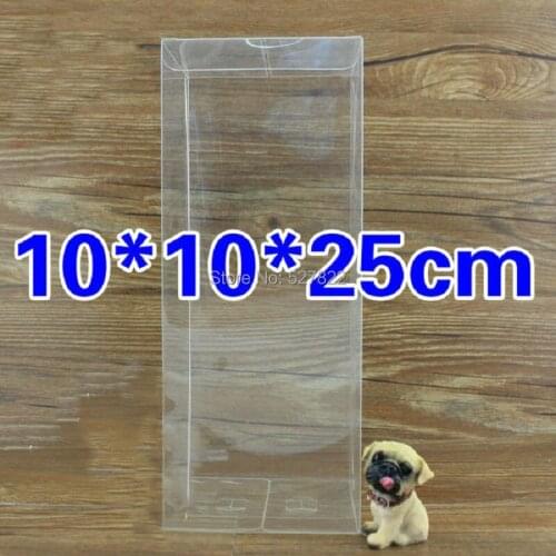 20PCS 10x10x25CM Clear PVC Package Boxes Wedding Favors Gift Box Baby Shower Sweet Candy Box Bridal Shower Gift Packaging
