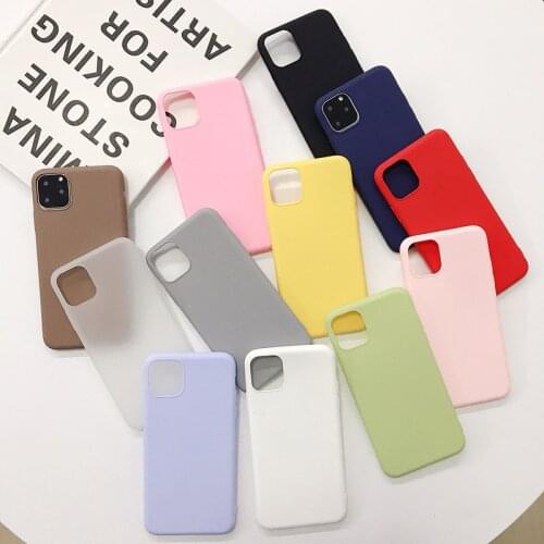 300pcs Matte Case For iPhone case 11 Pro Max X XsMax 7 8 Plus Cover Soft TPU Covers Accessories Bag Layers Shell Fitted Cases