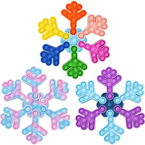 Antistress Assembly Snowflake Puzzle Push Bubble Decompression Press Board Cup Mat Kid Adult Family Entertainment Sensory Toy#20