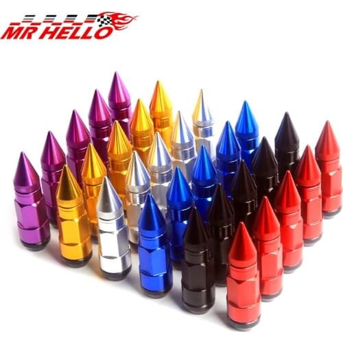 Mrhello Car Styling Wheel Nuts M12X1.5/M12X1.25 Racing Composite Nut Anti Theft Steel Lock Wheel Lug Nut Bolt With Spikes