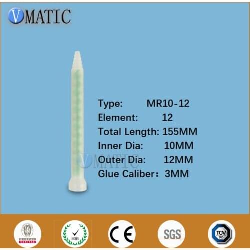 Free Shipping MR10-12 Plastic Dynamic Static Mixer Mixing Nozzles For Glue Dispensing Machine