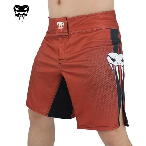SOTF mma Adults Venomous snake clothing fight Red geometric boxing shorts Tiger Muay Thai mma shorts boxing shorts sanda