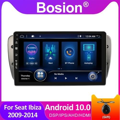 Bosion Android 10 Car DVD Multimedia Player For Seat Ibiza 2009-2014 GPS Navigation IPS DSP 4GB+64GB Car Radios 2 din
