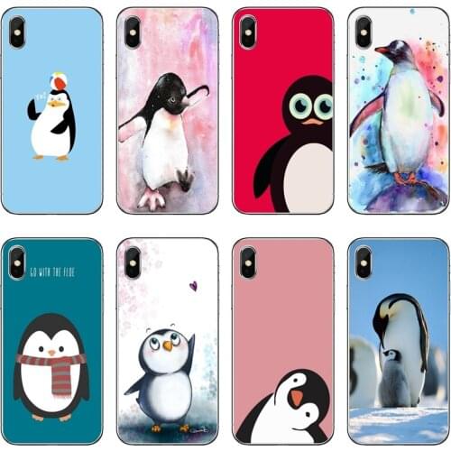 Lovely Penguin Accessories Phone Case For Huawei P30 P20 Pro P10 P9 P8 Lite Y5 Y6 Y7 Y9 P Smart Plus 2018 2019