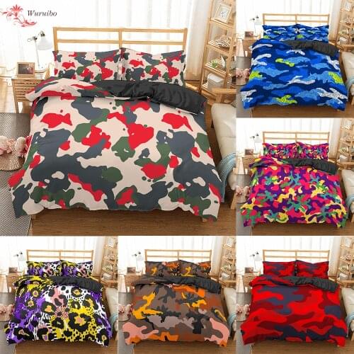Homesky Camouflage Bedding Set Luxury Duvet Cover 240×220 Set Queen King Quilt Set Abstract Bedclothes Bed Cover Home textiles