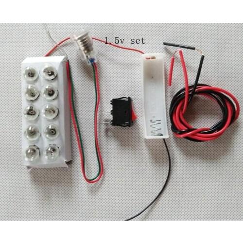 MIX Primary and secondary school kindergarten electrical circuit experiment light bulb brightened kit