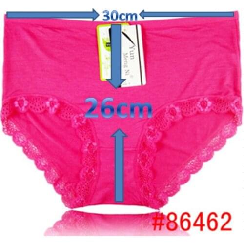 95%bamboo fiber briefs for women Sexy lace panties cotton underwear 2XL(XXL) multiclors