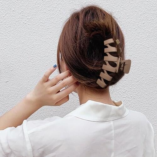 Fashion Candy Colors Hair Claws Geometric Hair Clamp Grab Hair Styling Hair Clips for Women Girls Hairpin Hair Accessories