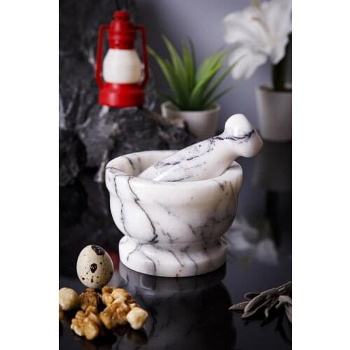 Marble Oniks Resin Mortar Pestle Set Garlic Herb Spice Mixing Grinding Crusher Bowl Home Restaurant Kitchen Tools