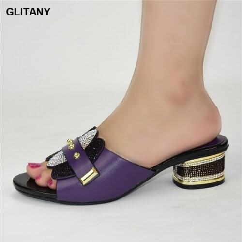 New Italian Women Wedding for Party Heels Elegant Shoes Slippers 2020 Summer Woman Slipper High Quality African Wedding Shoes