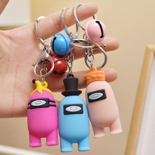 New Arrival Steam Game Action Figures Werewolf Kill Keychain Soft Rubber Anime Character Cartoon Pendant Keyring Gifts
