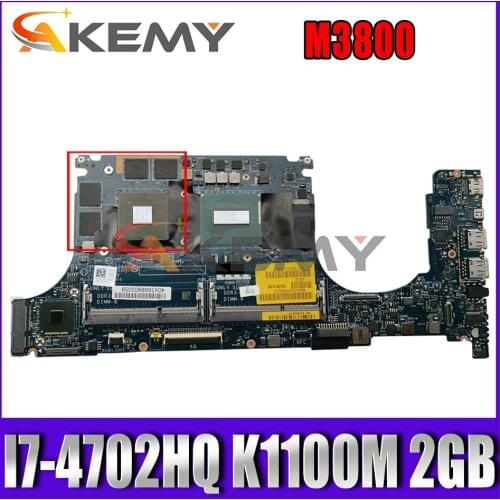 Brand NEW FOR DELL Precision M3800 Laptop Motherboard VAUB0 LA-9941P I7-4702HQ K1100M 2GB CN-0YPDX6 YPDX6 Mainboard 100%Tested
