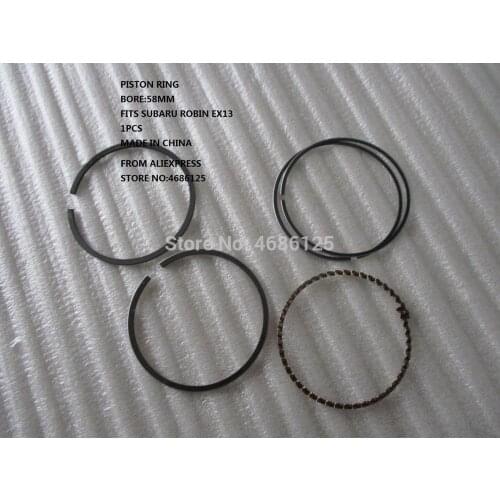 PISTON RING FITS 4.5HP EX13 SUBARU ROBIN 4 TROKE ENGINE BORE 58MM