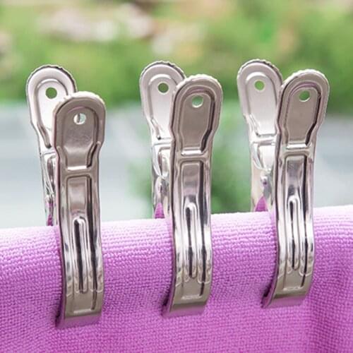 Multi-size stainless steel strong clothes clothespins quilt clothes clips large windproof clothespins to dry and windproof