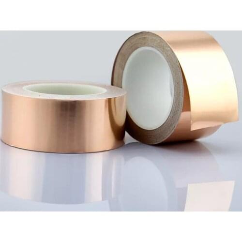 30M*0.06mm Single Electric Conduct Self-Adhesive Copper Foil Tape for Magnetic Radiation Electromagnetic Wave