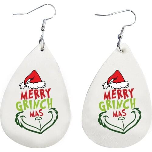 Super Santa GRINCH Stink Stank Stunk 2020 Earrings- Christmas Gift Housewarming Party