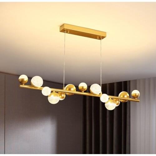 Modern Long Ball Chandeleir Lighting Nordic Dinning Room Chandelier Lamp Decoration Light Fixture For Shop/Study Room