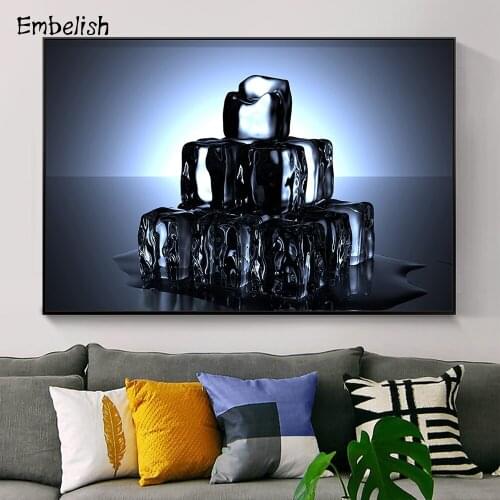 Embelish 1 Pieces HD Print On Canvas Ice Cube Paintings For Kitchen Decor Home Decor Wall Poster For Living Room Bedroom Picture