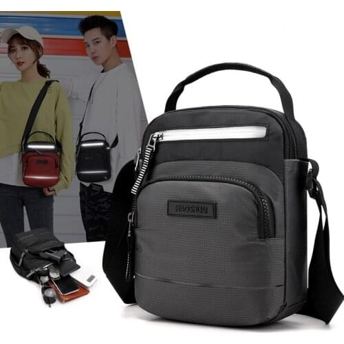 High Quality Men Shoulder Bags Casual Travel Nylon Messenger Bag Multi-pocket Phone Bag Male iPad Pocket Mini Briefcase Handbags