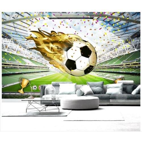 High end Custom photo wallpaper 3d wall murals wallpaper High-definition football field 3D wall papers home decoration painting