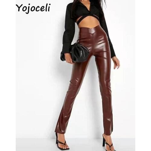 Yojoceli Women's Leather Pants