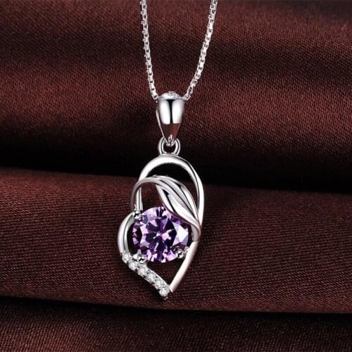 YSH New 100% 925 Sterling Silver One Heart One Leaf Zircon Heart Pendant Necklace 2020 Woman DIY fine Jewelry Mothers Day Gifts