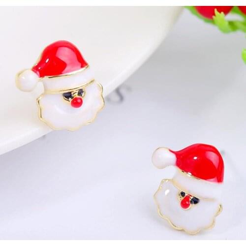 Women Creative Christmas Snowflake Candy Cane Stud Earrings Xmas Party Jewelry Sterling Earrings For Women Men Earrings