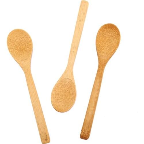 1Pcs Wooden Spoon Tableware Bamboo Scoop Mini Dessert Scoop Coffee Honey Tea Spoon Kitchen Accessories