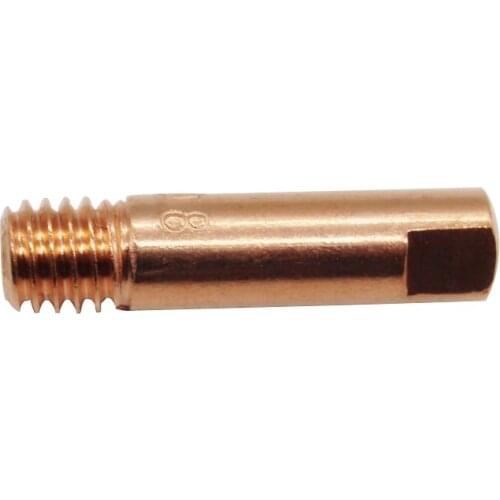 10Pcs M6X25MM Contact tip -Gas Nozzle Welding Consumables For MB-15AK Welding Gun