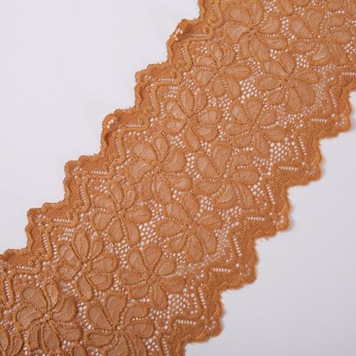 10Yards 17cm New Arrival Red Black White Elastic Lace Fabric Sewing Trim Wedding Underwear Bra DIY Garment Accessories