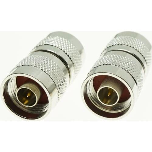 N To N Cable Coax Connector Socket Brooches N Male Jack To N Male Plug Nickel Plated Brass Straight RF Coaxial Adapters