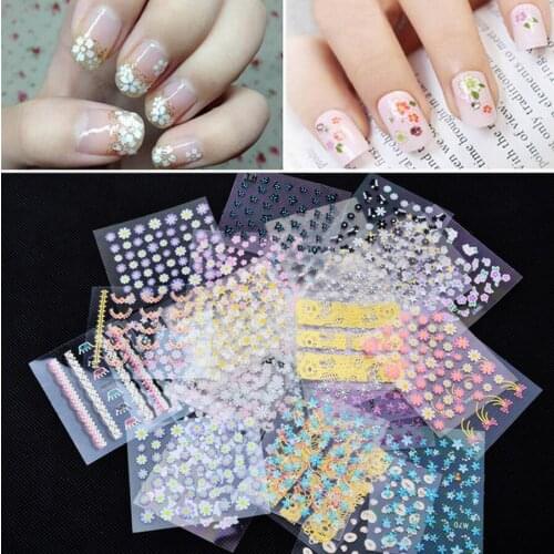 50sets 50pcs/set Sheets Nail Art Transfer Stickers 3D Design Manicure Tips Decal Decorations high quality new