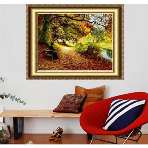 Diamond Embroidery Landscape DIY Diamond Painting Tree Diamond Cross Stitch Crystal Square Diamond Home Decoration Needlework