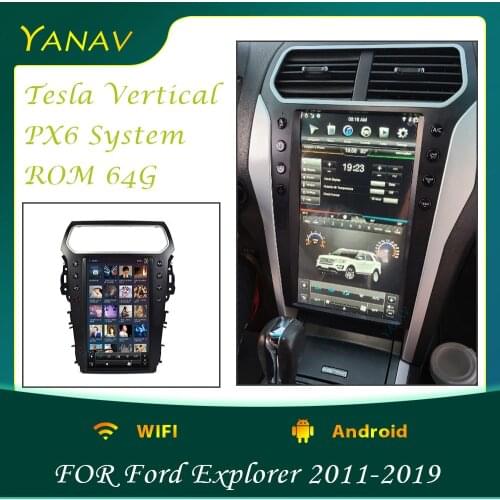 2 Din Car Radio For Ford Explorer 2011-2019 GPS Navigation Stereo Receiver Android Audio Video Vertical Screen Multimedia Player
