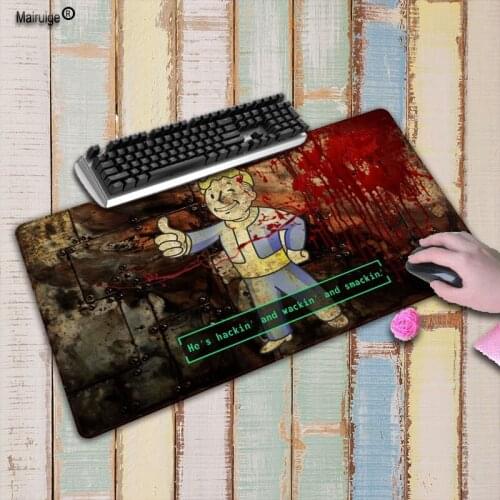 Mairuige Fallout 4 Large Gaming Mouse Pad Lockedge Mouse Mat For Laptop Computer Keyboard Pad Desk Pad For Dota 2 LOL Mousepad