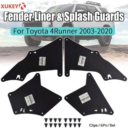 Fender Liner Apron Splash Seal Mud Flaps Flap Skirt Splash Guards Liners Set of 4 Splash Shield for Toyota 4Runner 2003 - 2020