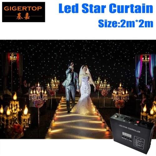 Cheap Price 2M x 2M Led Star Curtain With Controller RGBW Colored Curtains For Wedding Decoration 90V-240V DJ Background