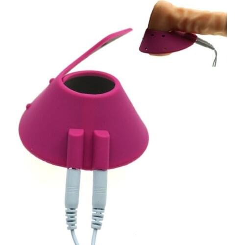 Electro Shock Medical Accessories Male Cock Ring Parachute Ball Stretcher Bondage Penis Rings Sex Toys For Men SM Sex Products