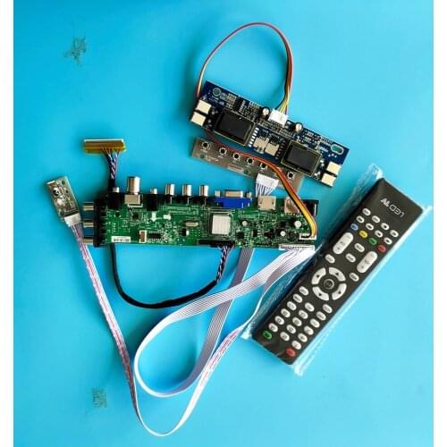 Kit for M190EG01 V1/M190EG01 V2 4 CCFL HDMI VGA Controller 30pin Digital LCD Panel 1280X1024 USB remote DVB-T board AV TV 19"