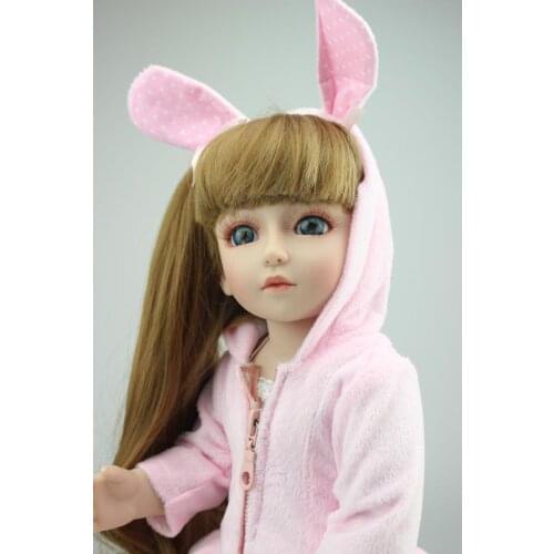 18 Inch Girls Dolls Handmade BJD Doll with Pink Clothes 45cm Baby Princess Doll Toys for Girls Children Gifts