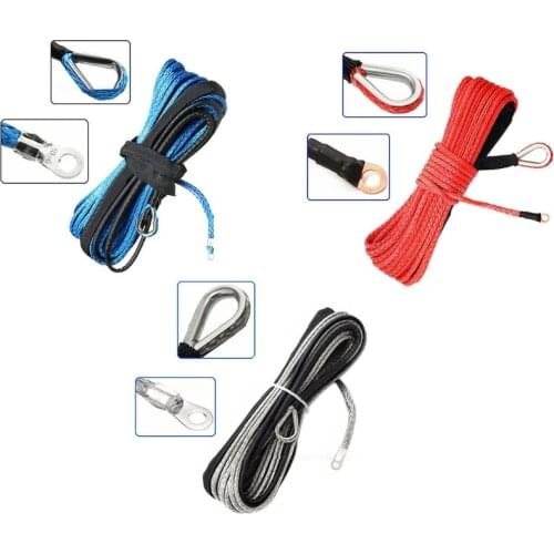 Car Winch Line Synthetic Towing Strap Rope Tow String Cable Emergency Heavy Duty