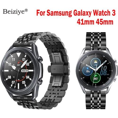 Stainless Steel Metal Band For Samsung Galaxy Watch 3 41mm 45mm Wrist Strap For Galaxy Watch 3 Replaceable Bracelet Watchband