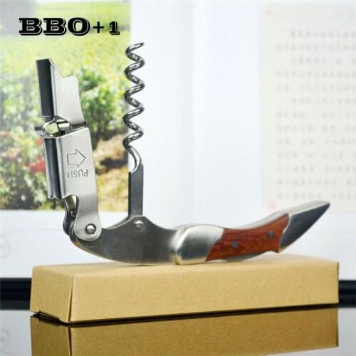 Multi function Wood Handle wine bottle opener wedding favors and gifts Wine Opener Portable Screw Corkscrew Cook Tools