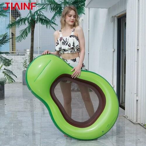 Inflatable Swimming Pool Mattress Cute Avocado Water Amusement Lounge Bed Floats For Adults Party Outdoor Toys Floating Row Mat