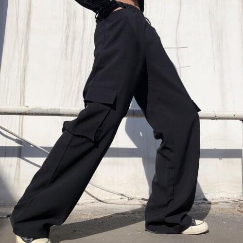 2021 Spring And Summer New Korean Style Straight Wide Leg Pants Overalls Womens Loose High Waist Slim Casual Pants