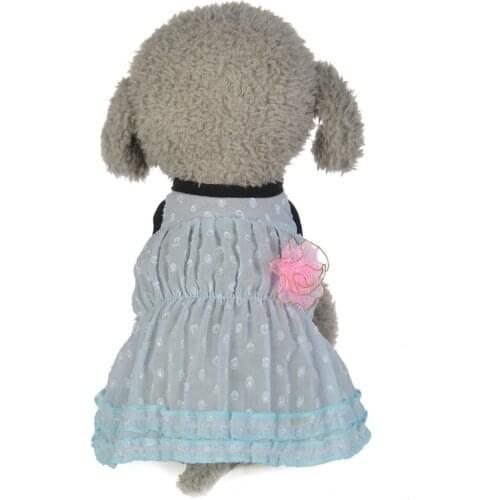 New Fashion Pet Dog Dress Dog Spring Summer Clothes Dog Puppy Fancy Floral Flower Poodle Pomeranian Chihuahua