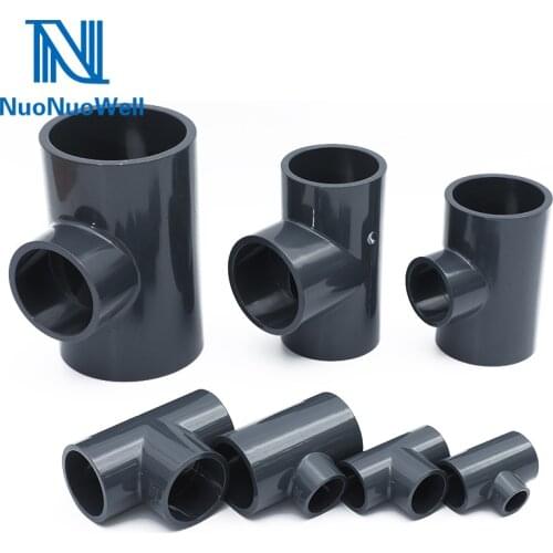 NuoNuoWell 1 PC PVC Reducing Tee Connector Plumbing Pipe Fittings Garden Water Pipe Adapter Inner Dia.20-63mm