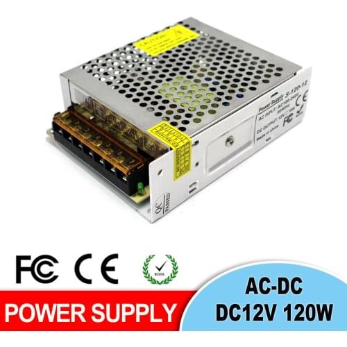 Switch Power Supply DC 12V 10A 120W Power Source LED Driver Transformers 110V 220V AC-DC SMPS For Strip Light Lamp CCTV